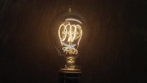 A Transparent, Lit Light Bulb