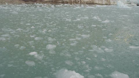 Slushy Water With Big Chunks Of Ice In It
