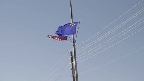 Two Flags Waving In The Wind